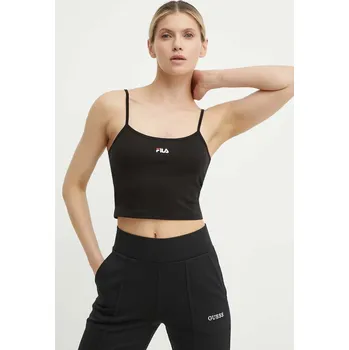 FILA Dámský top Loni Cropped Spaghetti L ČERNÁ