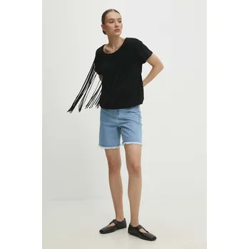 Pánské tričko Tričko Answear.LAB WS24.TSD009 černá 99X, vel. XS