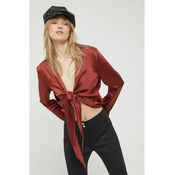 Dámská halenka Halenka HUGO dámská, vínová barva, hladká 50484173 83X, vel. 40