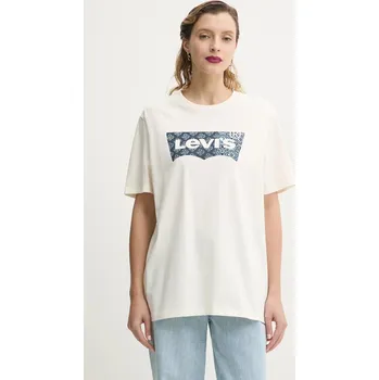 Bavlněné tričko Levi's 22491 béžová 01X, vel. S