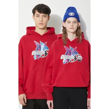 Pánská mikina Bavlněná mikina Levi's Levi's® x Gundam SEED červená barva, s kapucí, s potiskem, A7415.0000 33X, vel. XS
