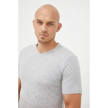 Pánské tričko Bavlněné tričko United Colors of Benetton šedá barva 3U53J4231.501 90X, vel. XXL