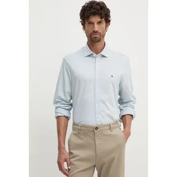 Pánská košile Bavlněná košile Tommy Hilfiger MW0MW35805 modrá 05X, vel. 43