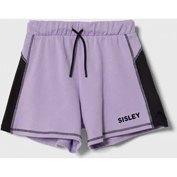 Chlapecké oblečení Dětské bavlněné šortky Sisley 3J68X900J.G.Seasonal fialová 48X, vel. 110