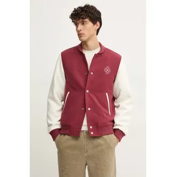 Pánská softshellová bunda Bunda z vlněné směsi United Colors of Benetton 2NDHUN05K červená 92X, vel. M