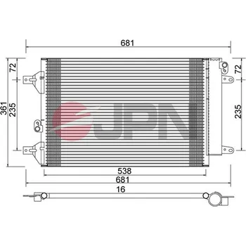 Ventilátor topení a klimatizace Kondenzátor klimatizace JPN 60C9138-JPN