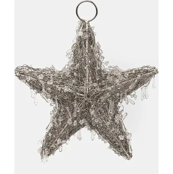 Vánoční dekorace Vánoční LED dekorace home & lifestyle 12 x 27 x 25 cm stříbrná barva 159857.STAR SLM