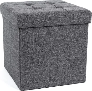 Taburet Textilomanie Taburet s úložným prostorem LAFINA 38x38 cm Šedý