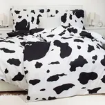 Francouzské bavlněné povlečení KRAVÍ PRINT Zapínání: knoflík, Velikost polštáře: 2x70x90, Velikost přikrývky: 200x260