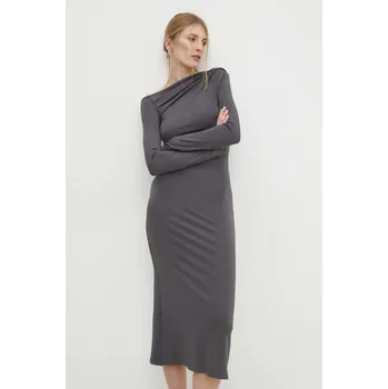 Dámské šaty Šaty Answear.LAB šedá barva, mini 00212.TKK 90X, vel. M