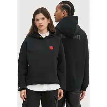 Pánská mikina Mikina Converse x Transformers černá barva, s kapucí, s potiskem, 10027840-A01 10027840.A01 99X, vel. M