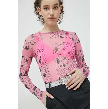 Pánská móda Tričko s dlouhým rukávem HUGO 50489194 růžová 42A, vel. S