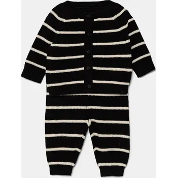 Dětská bavlněná souprava Calvin Klein Jeans černá barva, IN0IN00225 IN0IN00225.9BYH 99X, vel. 104