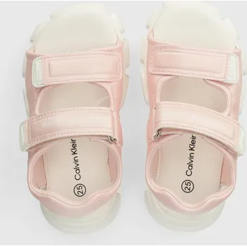 Dívčí sandály Dětské sandály Calvin Klein Jeans růžová barva V1A2.80820.24.29 39X, EUR 28
