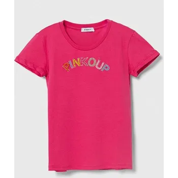 Chlapecké tričko Dětské bavlněné tričko Pinko Up růžová barva S4PIJGTH170 43X, vel. 140
