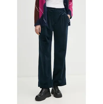 Dámské kalhoty Velurové kalhoty La Petite Française PFPRALINE námořnická modř 59X, vel. 40