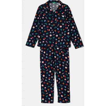 Dámské pyžamo Pyžamo United Colors of Benetton tmavomodrá barva, 4XPR0P008 4XPR0P008.G.Seasonal 59X, vel. 110