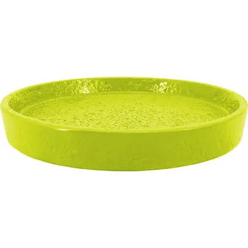 Clay - II.jakost Keramický dekorační tácek Luma, 18×18×2,5 cm – světle zelený lesklý, II.jakost