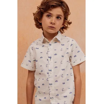 Chlapecká košile Dětská bavlněná košile zippy 3105872702 bílá 00X, vel. 103