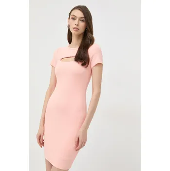 Dámské šaty Šaty Guess LANA oranžová barva, mini, WBYK95 KB9E2 WBYK95.KB9E2 24X, vel. S