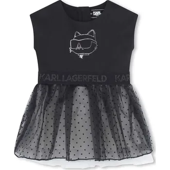 Dámské šaty Dívčí šaty Karl Lagerfeld černá barva, mini, Z30278 Z30278.71.81 99X, vel. 81