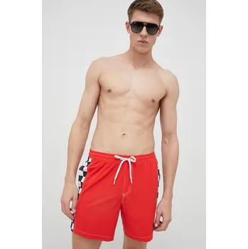 Pánské kraťasy Plavkové šortky Quiksilver červená barva EQYJV03995 33X, vel. M