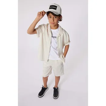 Dámská košile Dětská košile Karl Lagerfeld Z30058.126.150 béžová 08X, vel. 126