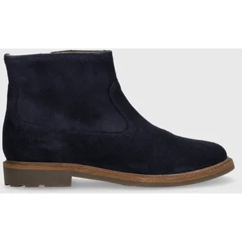 Dámské kozačky Dětské semišové boty Pom D'api SISTER BOOTS tmavomodrá barva P1EFDZ0401.31.34 59X, EUR 31