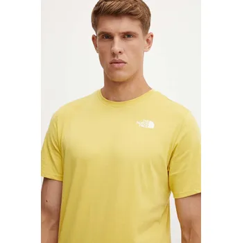 Sportovní triko The North Face Foundation Heatgraphic žlutá barva, s potiskem, NF0A882XQOA1 11X, vel. S