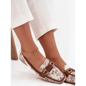 Dámské mokasíny Boto Mokasyny Loafersy Dámské S Ozdobným Prvkem Pantera Evelora Barva: Hnědá, Velikost: 41