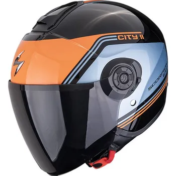 Helma na motorku SCORPION přilba EXO-CITY II Vita black/blue/orange - L