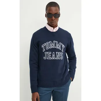 Pánský svetr Svetr Tommy Jeans pánský, tmavomodrá barva, DM0DM19178 59X, vel. M