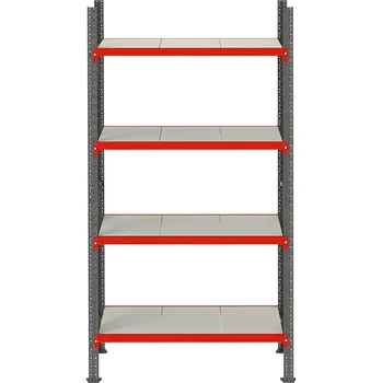 Skladový kontejner Mobler 4 policový regál FORTIS 200x167x50 cm, základní modul