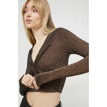 Pánské tričko Tričko s dlouhým rukávem Abercrombie & Fitch KI139.2703.900 zlatá 10Y, vel. L