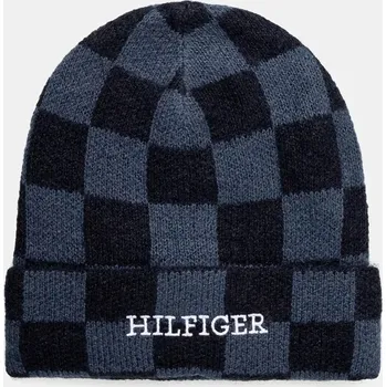 Čepice Dětská čepice s příměsí vlny Tommy Hilfiger tmavomodrá barva, AU0AU01932 AU0AU01932.9BYH 59X, vel. 50/52