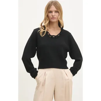 Dámský svetr Vlněný svetr Answear.LAB černá barva 1455.ilk 99X, vel. S/M