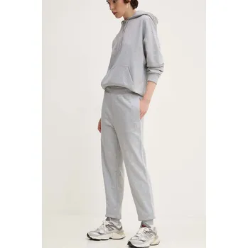 Bavlněné tepláky HUGO Nelfinia šedá barva, 50522417 90X, vel. S