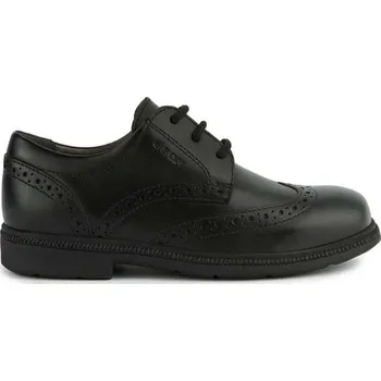 Dámské polobotky Dětské kožené polobotky Geox JR FEDERICO černá barva J26D1A.00043.42.44 99X, EUR 43