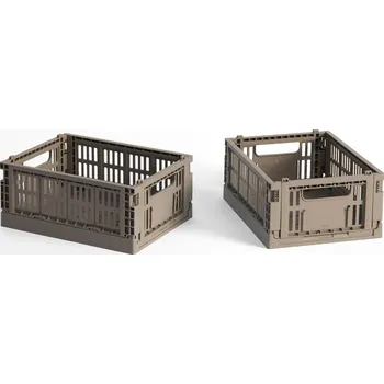 Úložný box Hay, Úložné koše Hay Colour Crate Mini, taupe, 2 ks - Formadore