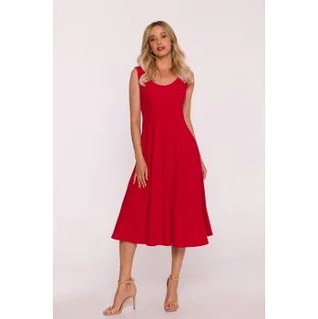 Dámské šaty Klasické elegantní šaty Stylove S424 červené EU velikost: S