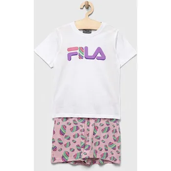 Dívčí pyžamo Dětské bavlněné pyžamo Fila FPS1430 bílá 00X, vel. 120-130