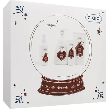 Kosmetická sada Ziaja Brownie dárková sada sprchový gel 160 ml + mycí pěna 250 ml + krém na ruce 50 ml + tělový sprej 100 ml
