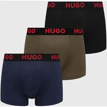 Boxerky Boxerky HUGO 3-pack pánské, zelená barva, 50496723 79X, vel. S