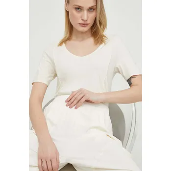 Pánské tričko Bavlněné tričko G-Star béžová barva D24508.B771 08X, vel. M