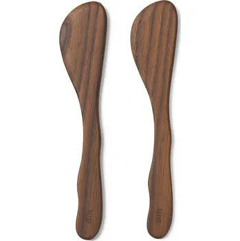 Příbor Nůž na máslo ferm LIVING Cairn Butter Knives 2-pack 1104266982 hnědá 88X