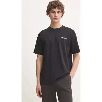 Pánské tričko Bavlněné tričko Superdry černá barva, s potiskem, M1012083A-02A M1012083A.02A 99X, vel. M