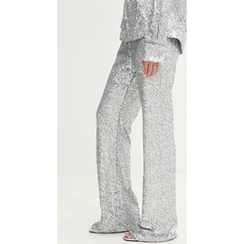 Dámské kalhoty Kalhoty Stine Goya dámské, stříbrná barva, jednoduché, high waist, P004-2260 P004.2260 SLV, vel. XS