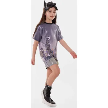 Dámské oblečení Dívčí šaty Dkny x DC Comics D32907.102.108 fialová 04A, vel. 102