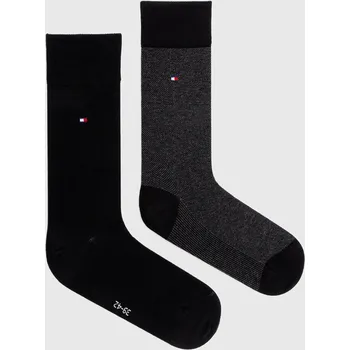 Pánské ponožky Ponožky Tommy Hilfiger 2-pack 701226104.NOS černá 99X, vel. 43/46
