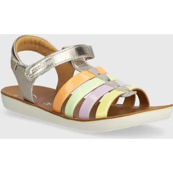 Dívčí sandály Dětské kožené sandály Shoo Pom GOA SPART zlatá barva Q4NKCY04.28.34 10Y, EUR 34